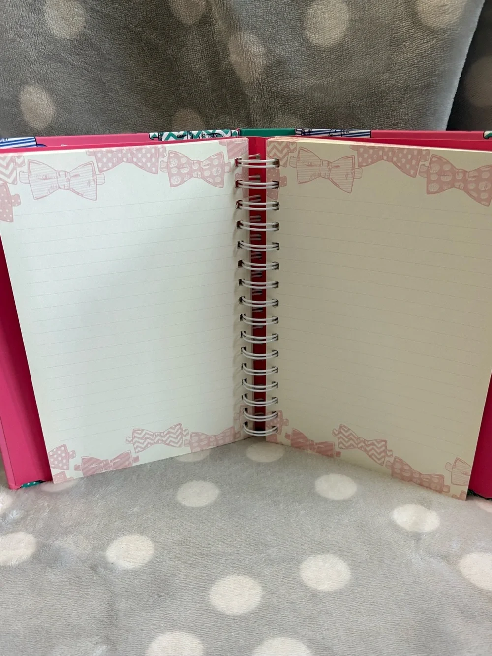 Simply Southern Hardcover Spiral Notebook with Bow Printed Pages - NEW